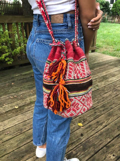 Large Drawstring Bag from Peru