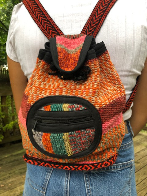 Small Drawstring Backpack from Peru