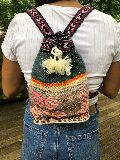 Small Drawstring Backpack from Peru