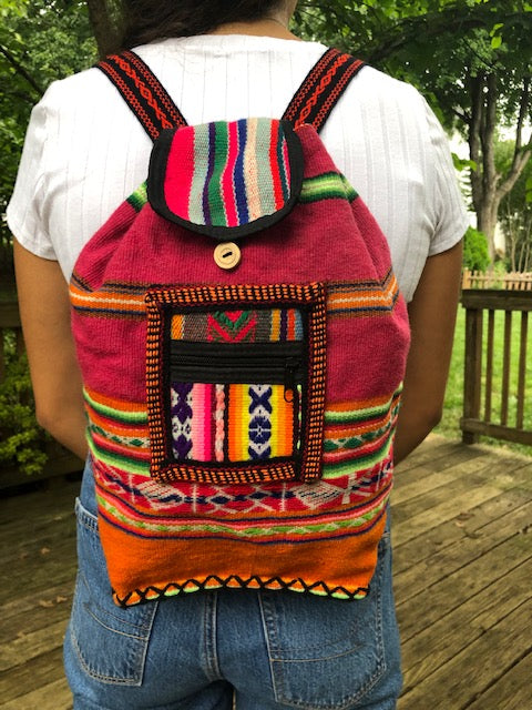 Small Drawstring Backpack from Peru