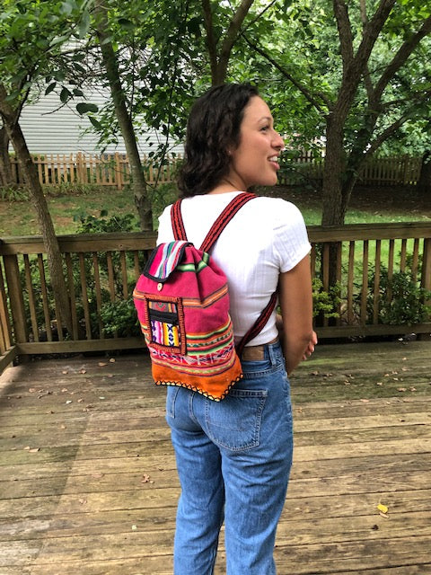 Small Drawstring Backpack from Peru