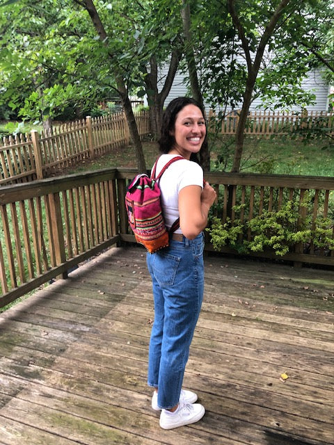 Small Drawstring Backpack from Peru