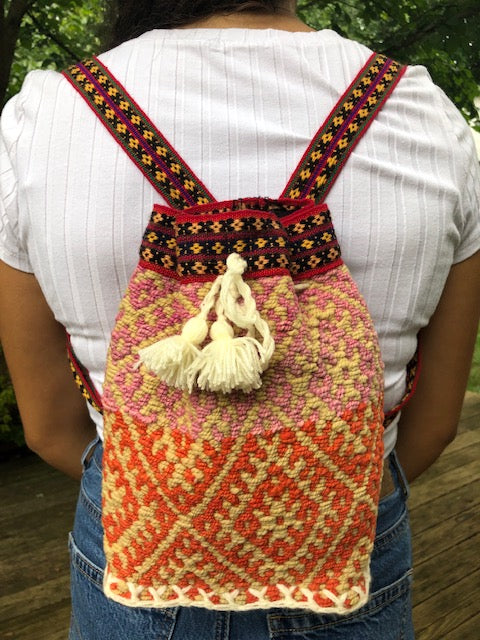 Small Drawstring Backpack from Peru