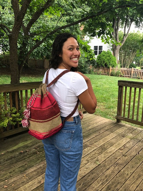 Medium Drawstring Backpack from Peru