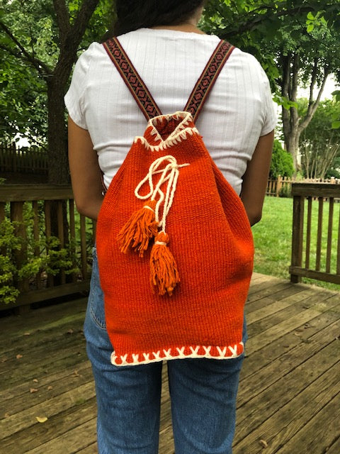 Medium Drawstring Backpack from Peru