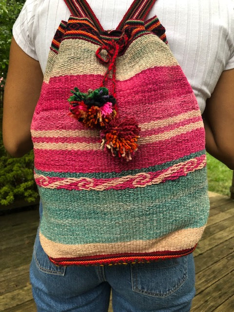 Medium Drawstring Backpack from Peru