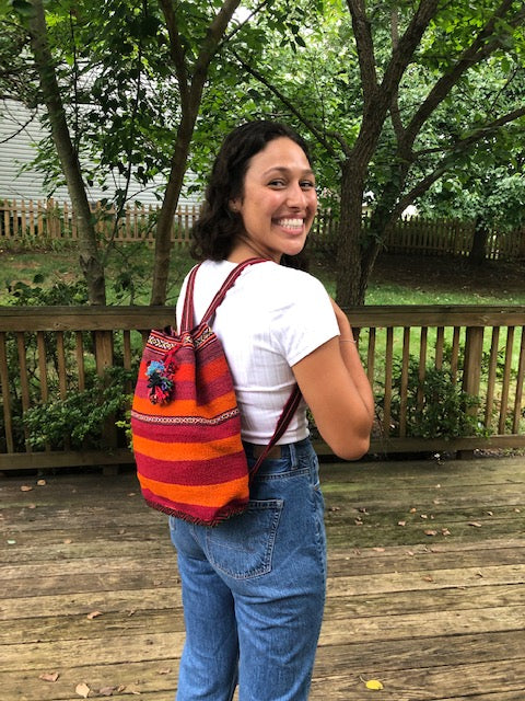 Medium Drawstring Backpack from Peru