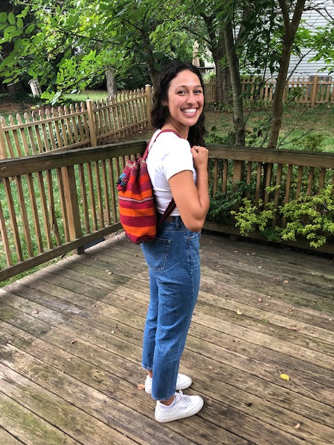 Medium Drawstring Backpack from Peru