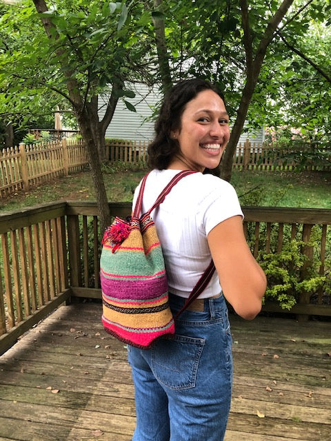 Medium Drawstring Backpack from Peru