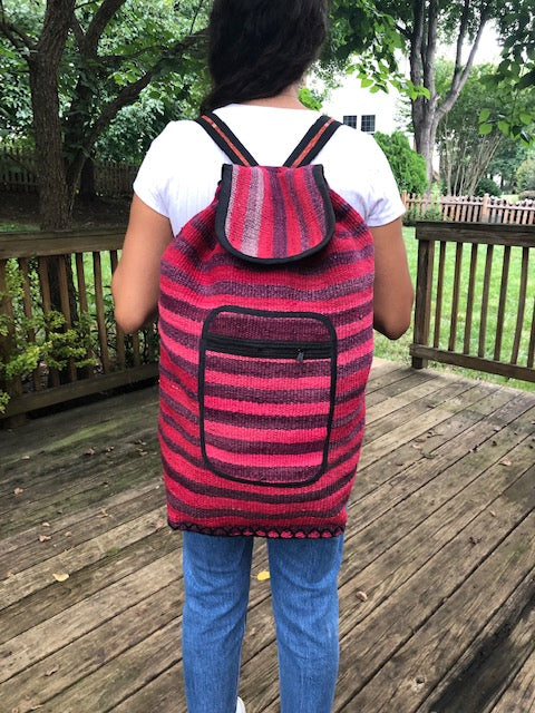 Extra-Large Drawstring Backpack from Peru