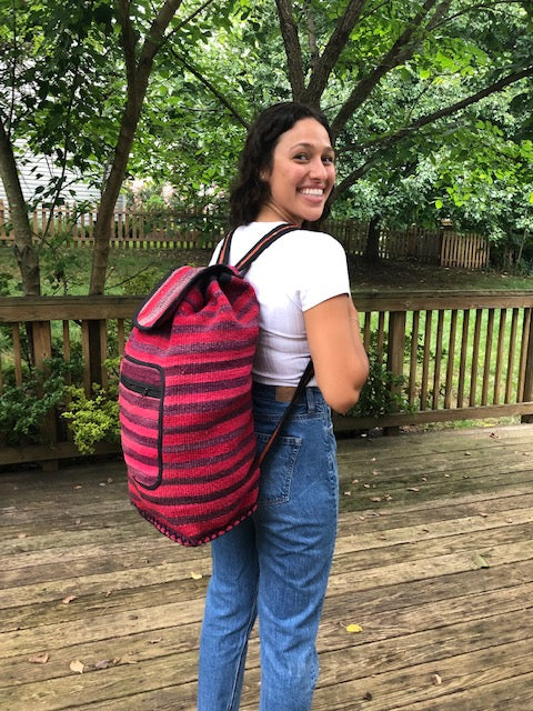 Extra-Large Drawstring Backpack from Peru