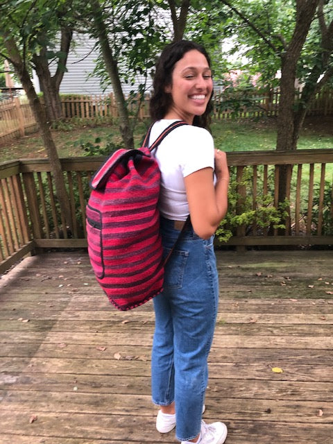 Extra-Large Drawstring Backpack from Peru