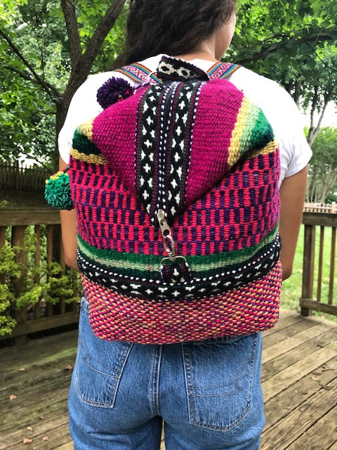 Large Zippered Backpack from Peru