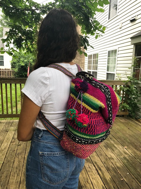 Large Zippered Backpack from Peru