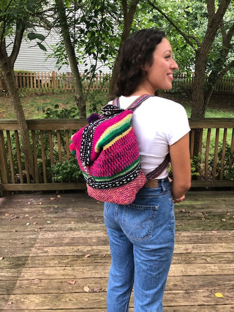 Large Zippered Backpack from Peru