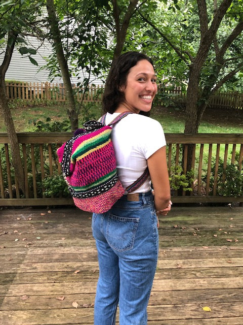 Large Zippered Backpack from Peru