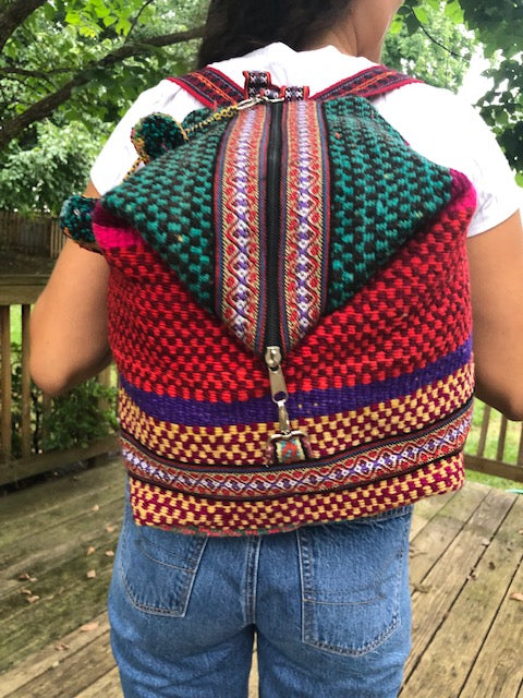 Large Zippered Backpack from Peru